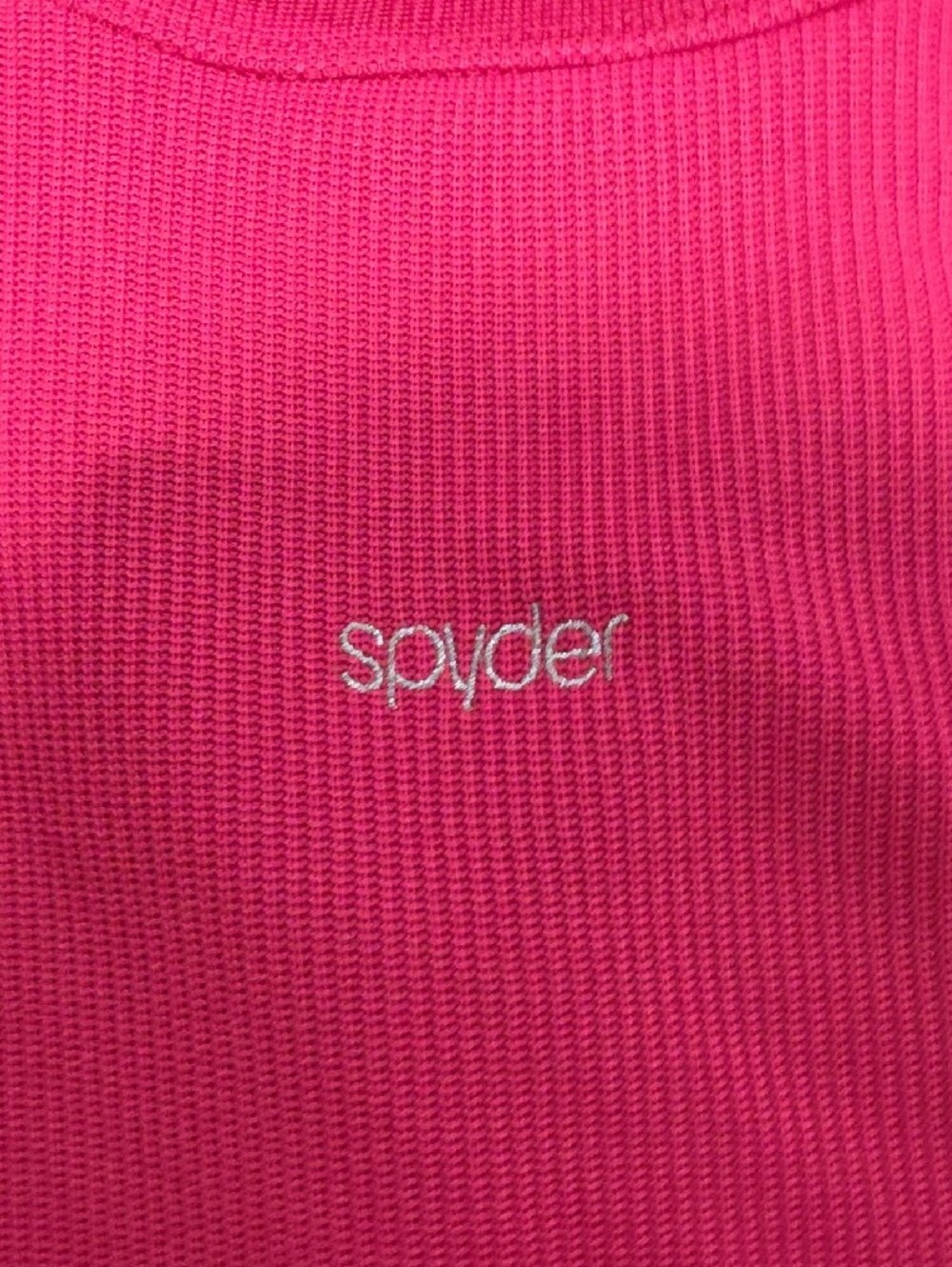 Women’s Pink Zip-Front Ribbed Jacket - Picture 4 of 4